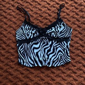 shein zebra cami size s